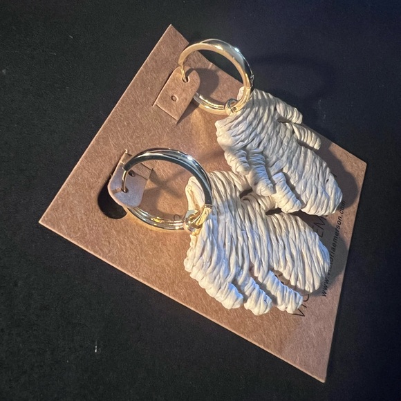 14 kt gold plating & Stainless Steel rattan earrings. Two pair in one. - Picture 1 of 4